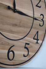 30" Large Solid Soft Maple Wood Clock with Black Roman Numerals (in stock)