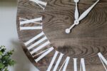 Large Grey Solid Wood Hackberry Wall Clock