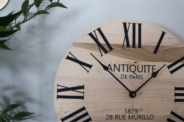 Large 18" French Style Maple Wall Clock (in stock)