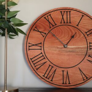 Locust 18" Hardwood Large Wall Clock (in stock)